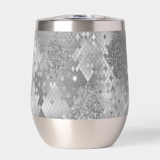 Silver Glitzy Glitter Snake Skin (Voorkant)