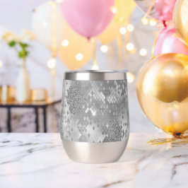 Silver Glitzy Glitter Snake Skin