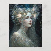 Silver Goddess Fantasy Art Briefkaart (Voorkant)