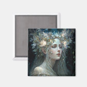 Silver Goddess Fantasy Art Magneet (Voorkant / Achterkant)