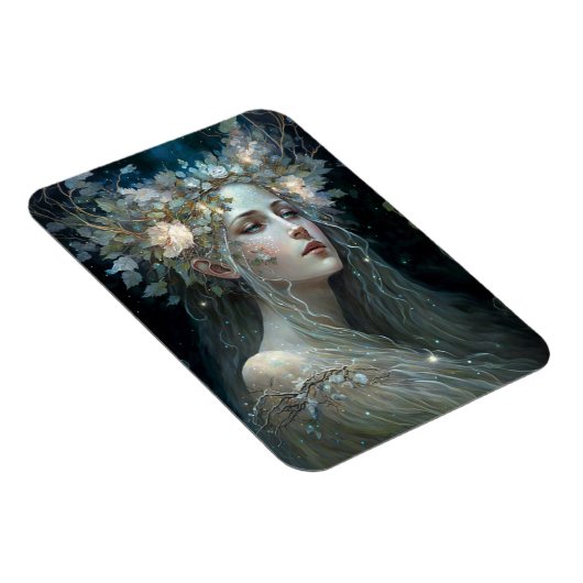 Silver Goddess Fantasy Art Magneet (Rechterzijde)