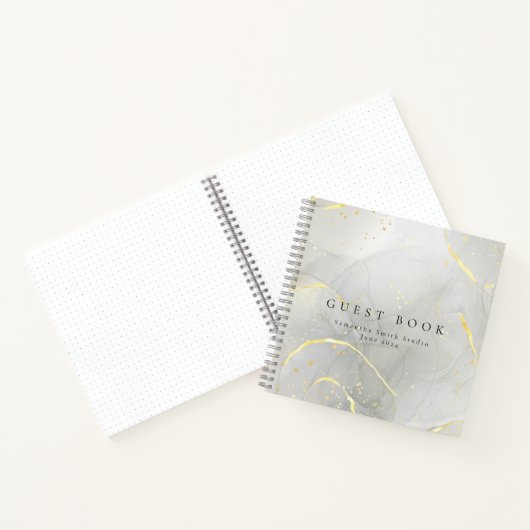 Silver Gold Artist Guest Book for Art Show Notitieboek (Binnen)