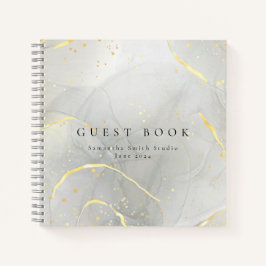 Silver Gold Artist Guest Book for Art Show Notitieboek