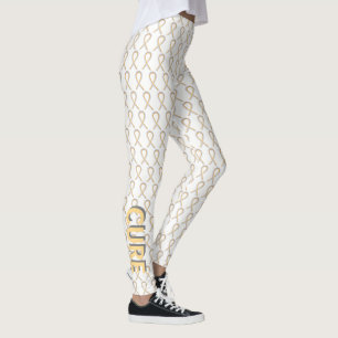 Silver & Gold Awareness Ribbon Angel Pant Leggings