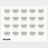Silver Gold Balloons Confetti Hartelijk dank Ronde Sticker (Vel)