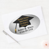 Silver, Gold & Black Custom Afstuderen Stickers (Envelop)