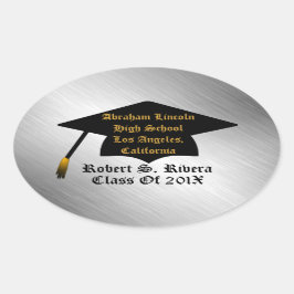 Silver, Gold & Black Custom Afstuderen Stickers