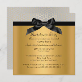 SILVER GOLD BLACK LEOPARD BACHELORETTE INVITATIE KAART