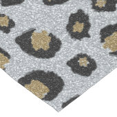 Silver Gold Black leopard Print Pink Flowers Medium Tafelloper (Hoek)