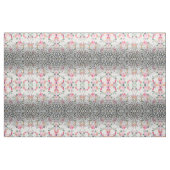 Silver Gold Black leopard Print Pink Flowers Stof (Fat Quarter)