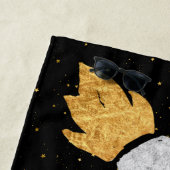 Silver Gold Black Rocket Ship Speciaal Strandlaken (In situ)