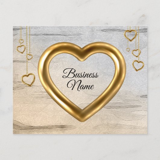 Silver Gold Bling Wooden Textured Heart Hartelijk  (Achterkant)