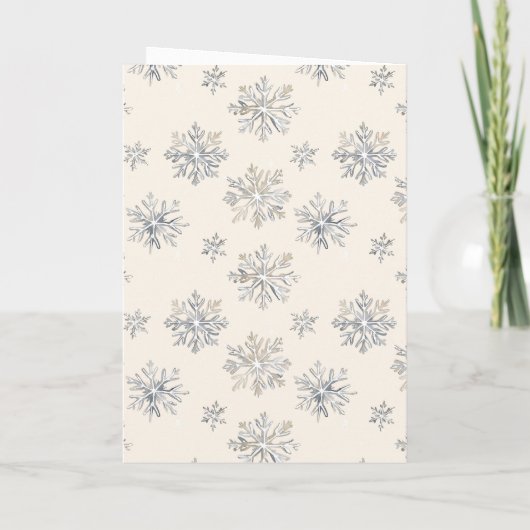 Silver Gold Blue Christmas Tree Kaart (Achterkant)