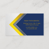 Silver Gold Blue Geometrical Finance Modern Visitekaartje (Achterkant)