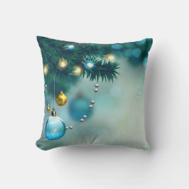 Silver Gold Blue-kerstboom Kussen