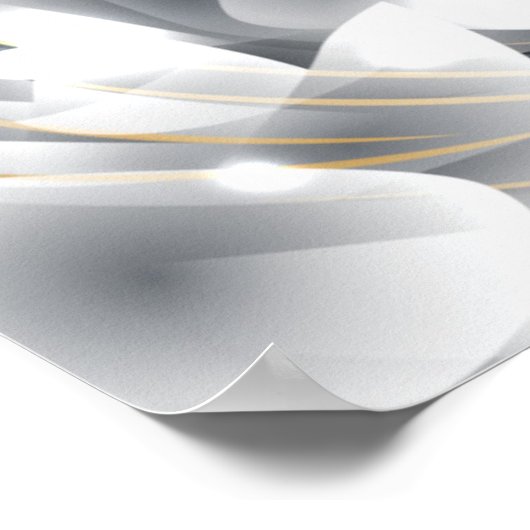 Silver & Gold Buddha Lotus Poster (Hoek)