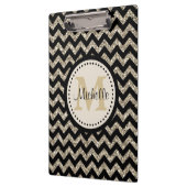 Silver Gold Chevron Monogram Klembord (Links)