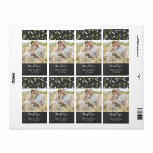 Silver Gold Confetti foto trouwlabels Etiket (Full Sheet)