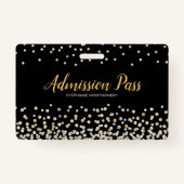 Silver Gold Confetti Photo Collage 50e verjaardag Badge (Achterkant)