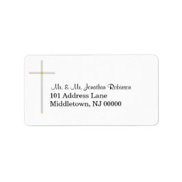 Silver Gold Cross-Adresetiketten Etiket