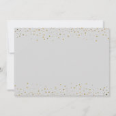 Silver Gold Diamond Dress Quinceanera Uitnodiging (Achterkant)