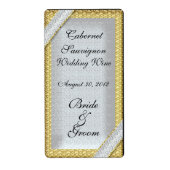 Silver Gold & Diamonds Weddenschap Wijn Label (Voorkant)