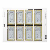 Silver Gold & Diamonds Weddenschap Wijn Label (Full Sheet)