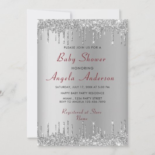 Silver Gold Drives Baby Boy Shower Invitation (Voorkant)