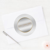 Silver & Gold Elegant Classy Glam Wedding Favor Ronde Sticker (Envelop)