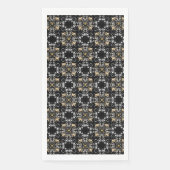 Silver, Gold en Black Hollywood Regency Pattern Servet (Voorkant)