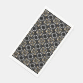Silver, Gold en Black Hollywood Regency Pattern Servet (Hoek)