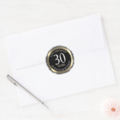 Silver, Gold en Black - Jubileum - 00 jaar Ronde Sticker (Envelop)