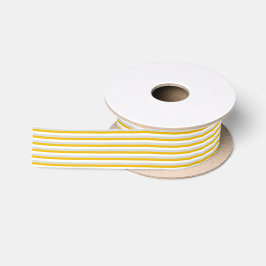 Silver, Gold en White Stripes Satijnen Lint
