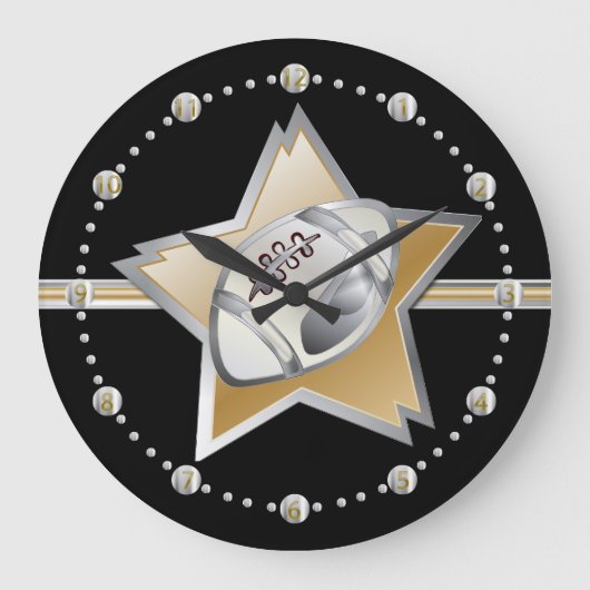 Silver & Gold FC & Star Grote Klok (Voorkant)