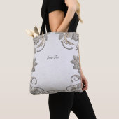 Silver Gold Floral Canvas tas (Dichtbij)