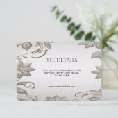 Silver Gold Floral Detail Behuizing Kaart (Staand voorkant)