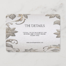 Silver Gold Floral Detail Behuizing Kaart