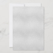 Silver Gold floral elegant luxe bruiloft Kaart (Achterkant)