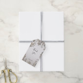 Silver Gold Floral Gift Label Cadeaulabel (Met Touw)