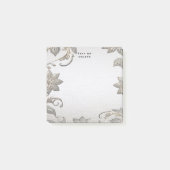 Silver Gold Floral Post merkt op Post-it® Notes (Voorkant)