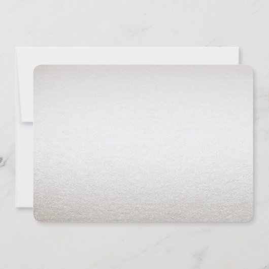 Silver Gold Floral Save the Date Kaart (Achterkant)