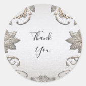 Silver Gold Floral Sticker (Voorkant)