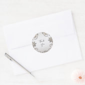 Silver Gold Floral Sticker (Envelop)