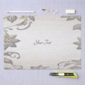 Silver Gold Floral Tissue Paper Tissuepapier (Craft)