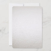 Silver Gold Floral Verloving Invitation Kaart (Achterkant)