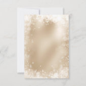 Silver Gold folie Snow Pine Winter vrijgezellenfee Bedankkaart (Achterkant)