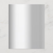 Silver Gold Foral budget bruiloft-uitnodiging (Achterkant)