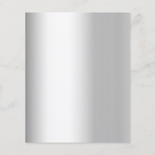 Silver Gold Foral budget bruiloft-uitnodiging (Achterkant)