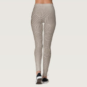 Silver/Gold Geometric Designer Leggings voor vrouw (Achterkant)