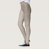 Silver/Gold Geometric Designer Leggings voor vrouw (Links)